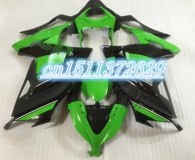 Green Black ABS Plastic Cowling Motorcycle Fairings For Kawasaki Ninja 300 Year 13 14 15 300250R 13 14 15 Complete Fairing Kit D