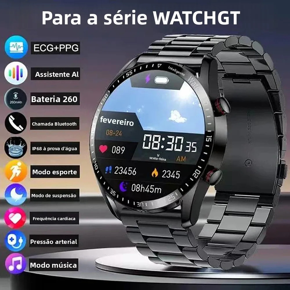 Novo luxo hw20 masculino relógios inteligentes relógio de fitness à prova dwaterproof água relógio esportivo ai bt chamada smartwatches para mulher ios android telefone 2026