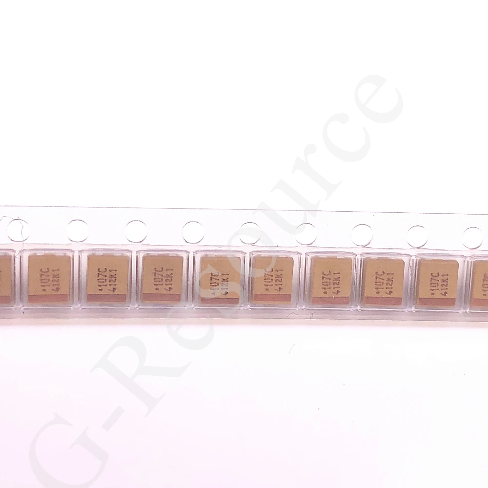 (10 pcs) TAJB107K016RNJ CASE-B-3528-21(mm) (Markig 107C) Patch Tantalum Capacitor Type B (3528 1210) 100uF 16V ±10%
