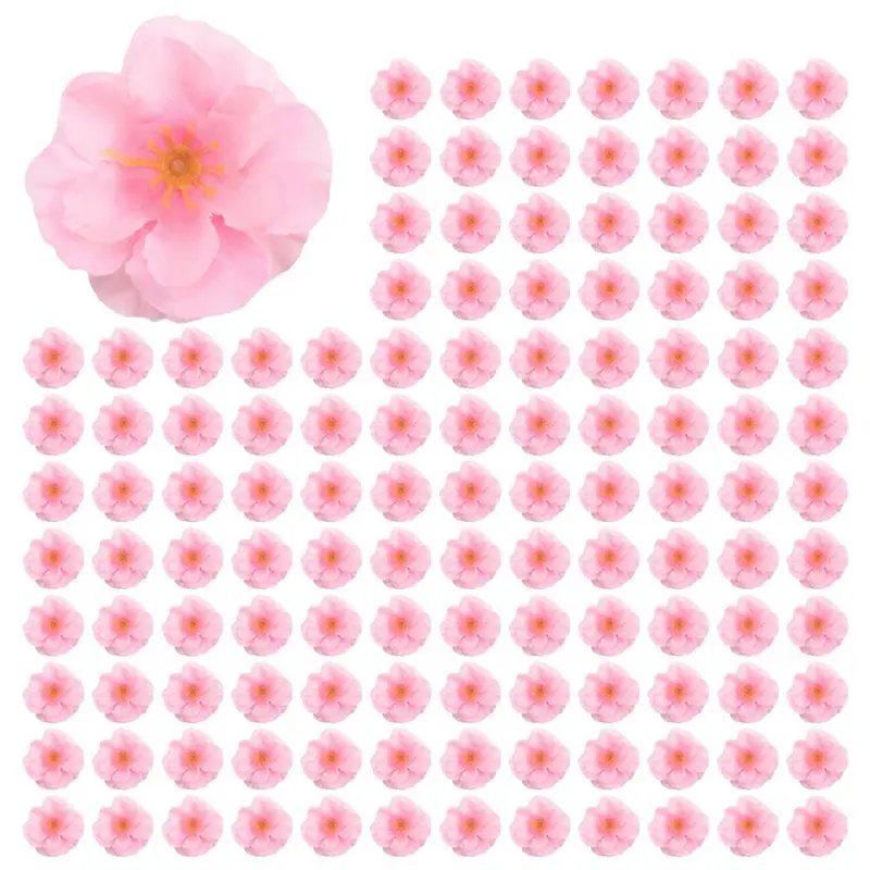 

Искусственные цветочные головки вишни ABVJ-200 шт., шелковые лепестки для декора, для заколок для волос, повязок на голову, аксессуаров для рукоделия