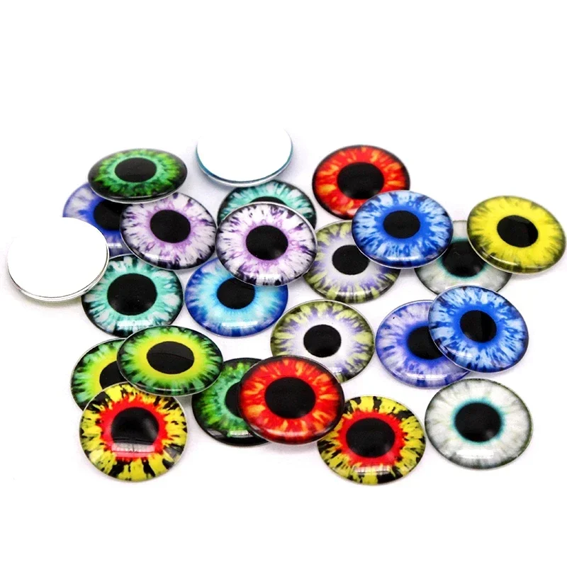 24pcs/lot Colorful Eye Pupil 14mm Glass Eye Chips for Blyth-doll DIY Making Findings BT102