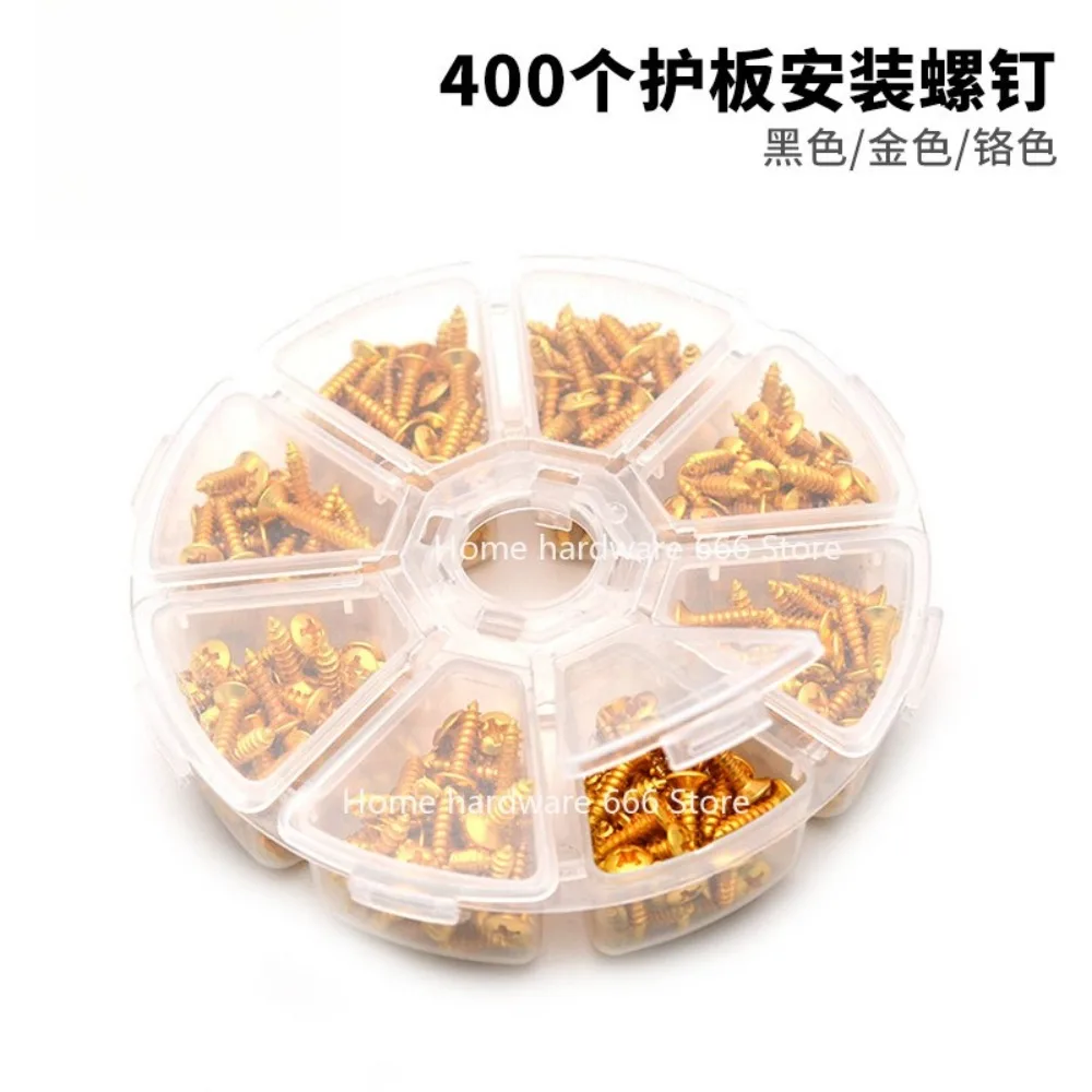 

400 Electric Guitar Guard Plate Fixing Screws, Size 3x12mm Including Storage Box, Musical Instrument Accessories