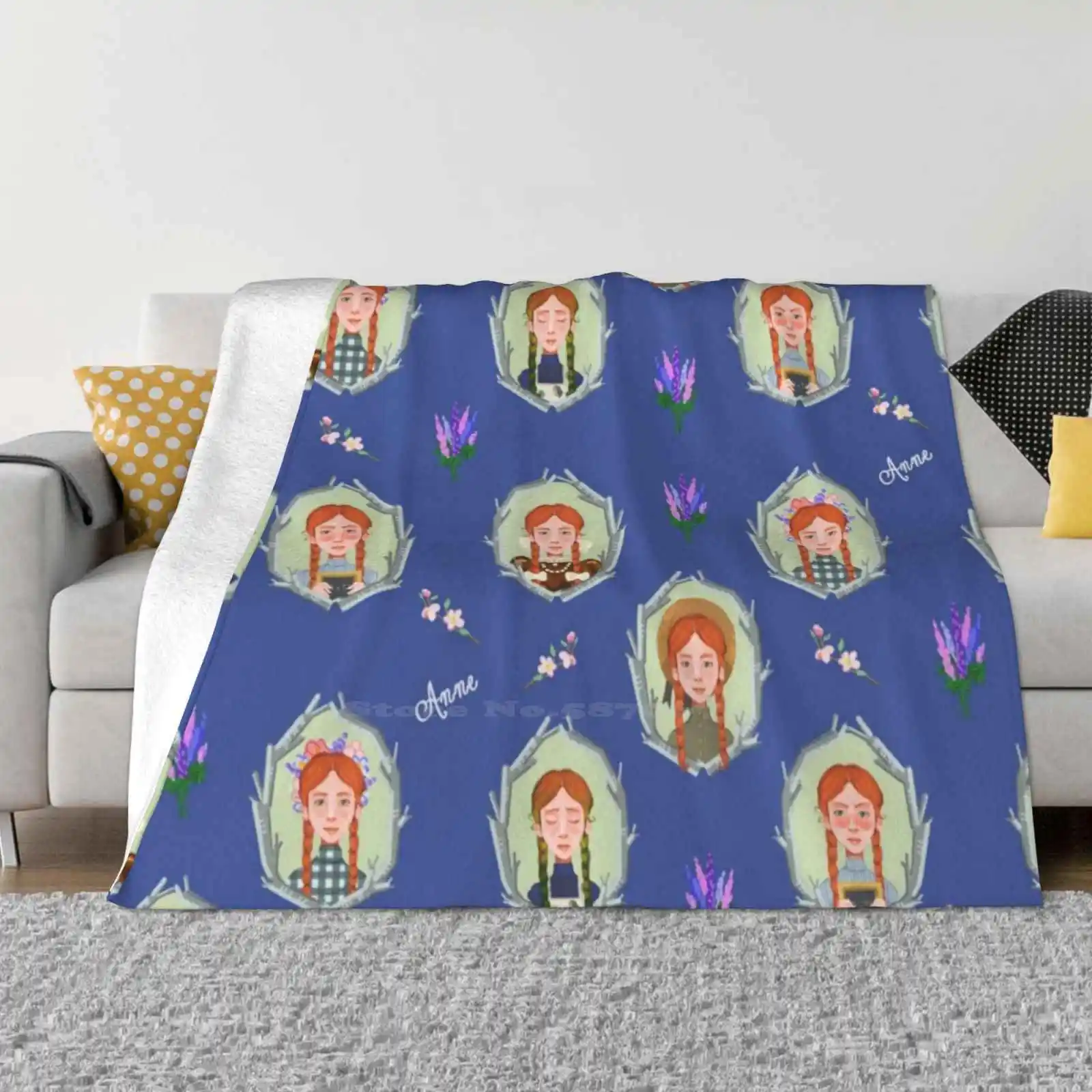 Anne Of Green Gables In Blue Fashion Soft Warm Throw Blanket Anne Of Green Gables Character Prince Edward Island Childrens Book