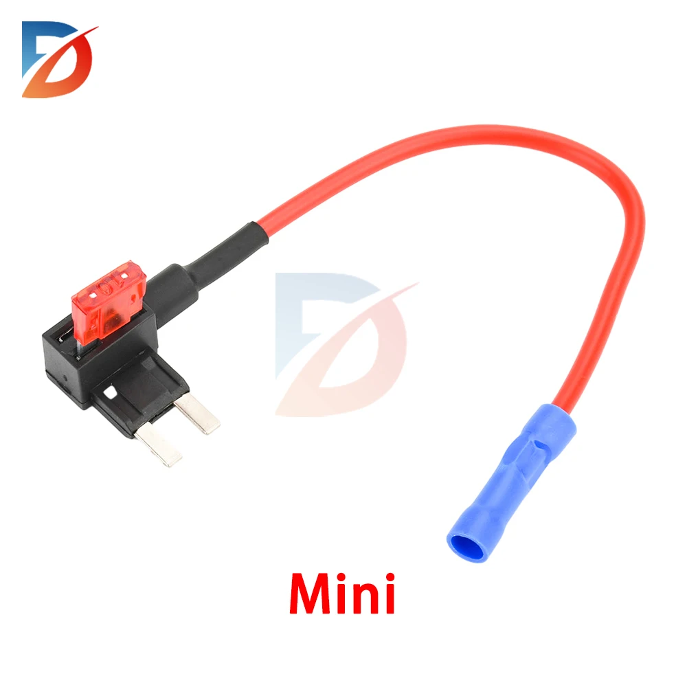 12V プラグイン車用ヒューズホルダー 10A ミニ標準 V-ACS フォードタイプ ATM ブレードヒューズ車用ヒューズホルダー追加回路 TAP アダプター