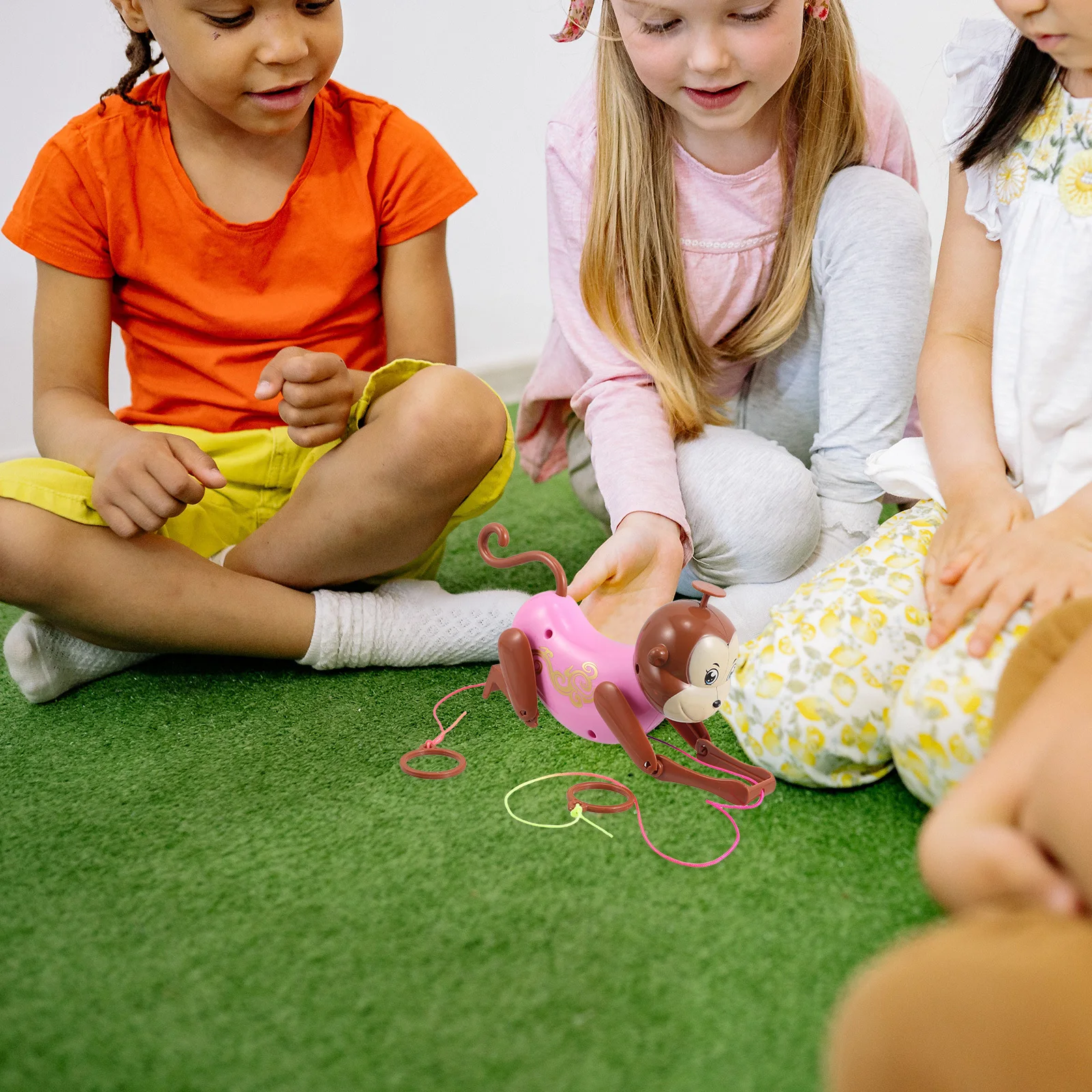 

Funny Cartoon Pull String Monkey Early Education Sensory Integration Game for Kids Hand-Eye Coordination Activity