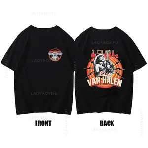 Unisex Eddie Van Halen tema t-shirt, 100% algodão vestuário, exclusivo manga curta Tee, Top ginásio gráfico, Verão Streetwear, venda quente 8 principais vendas relogio van heusen - №2