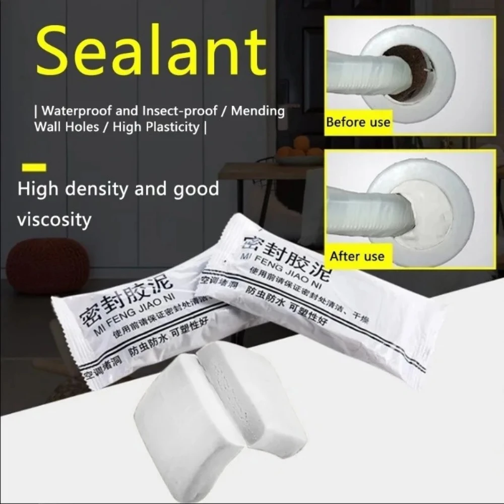 Wall Hole Sealant Useful Things for Home Appliance Waterproof Rubber Mud Household Tools Caulking Agent Used for Sewer Pipes