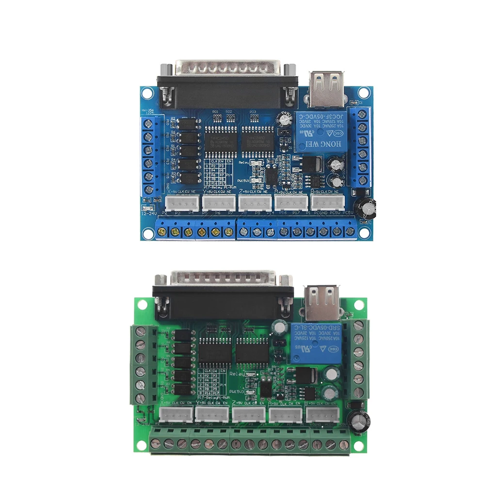 MACH3 Engraving machine 5 Axis CNC Breakout Board With Optical Coupler For Stepper Motor drive controller with USB cable