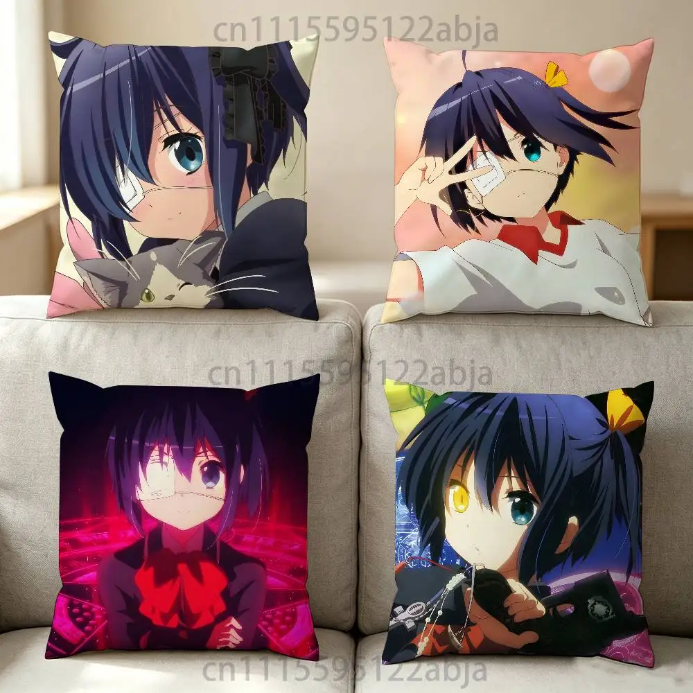 R-Rikka Takanashi from Love Chunibyo Other Delusions Throw Pillow Case 50x50cm DIY Square Pillowcase Square Office Cushion Cover
