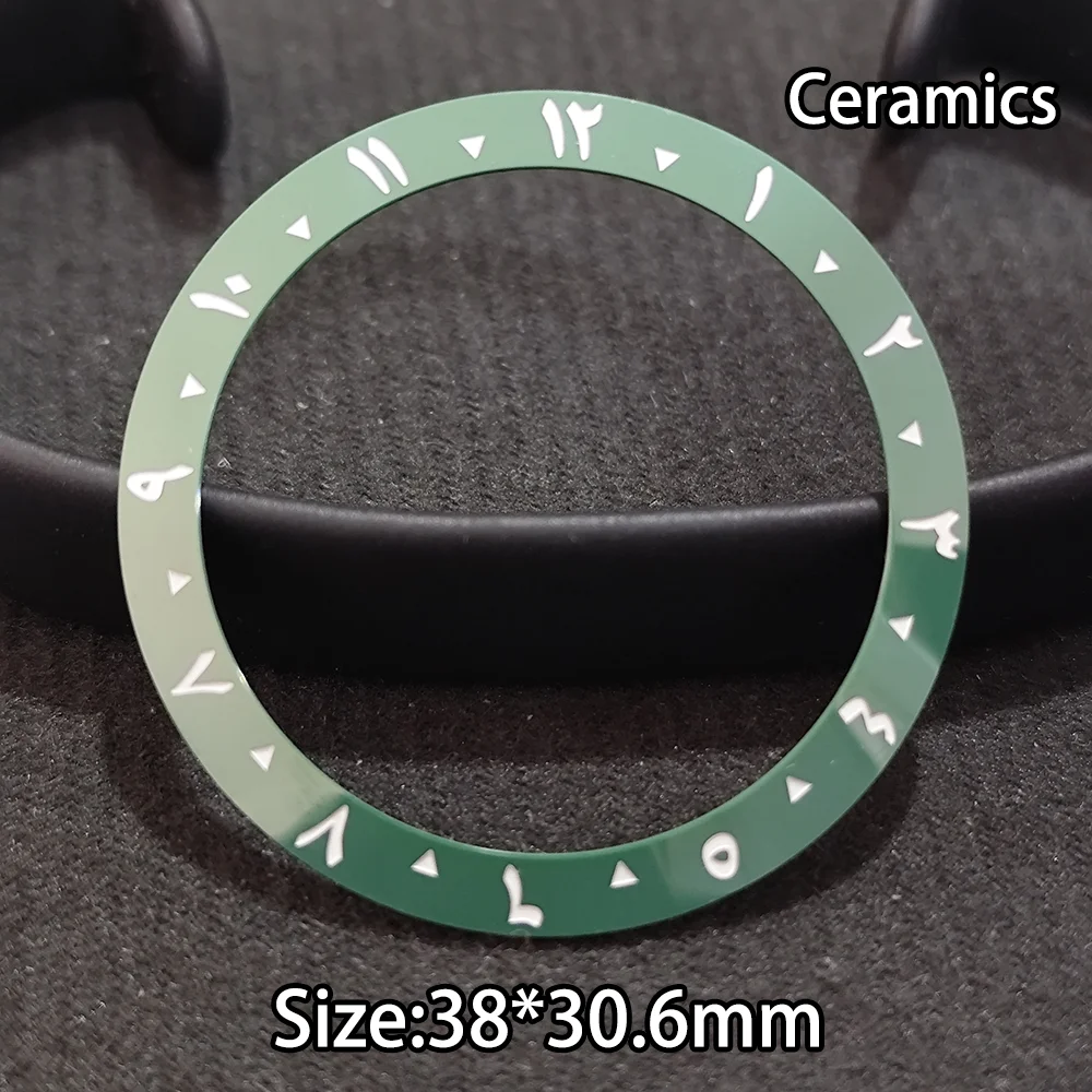 

38mm*30.6mm Ceramic Bezel Insert Mouth Antique Arabic Numeral For 40mm Men‘s Watch Case Replacement Part Bezel Accessories