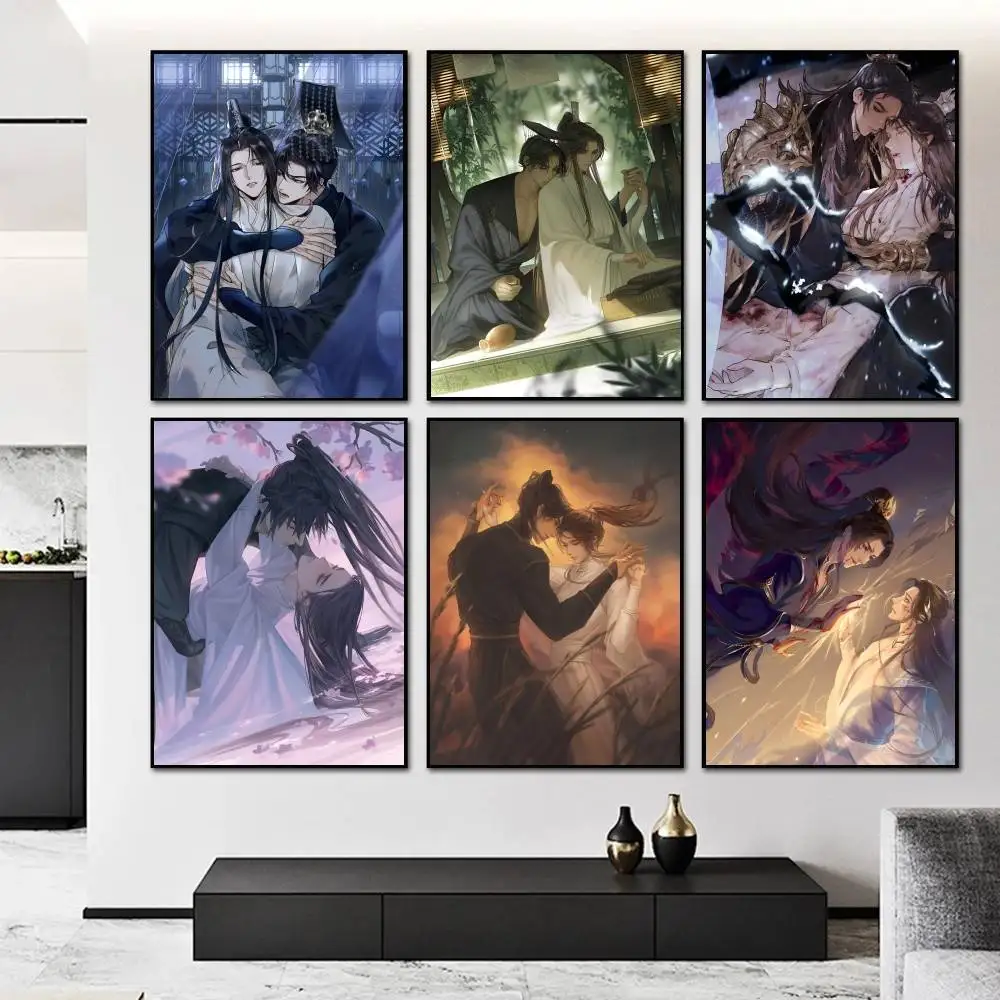 The Husky And His White Cat Shizun Anime Poster And Prints Wall Art Pictures For Modern Bedroom Game Room Home Decor