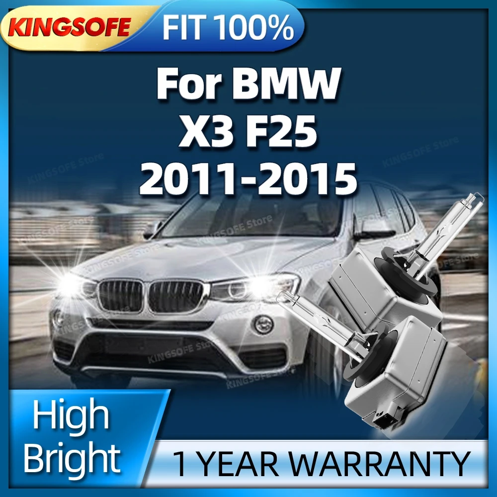 

2 шт., 6000K, белая ксеноновая фара HID, яркая лампа D1S для BMW X3 F25 2011 2012 2013 2014 2015, обновленная лампа Plug and Play
