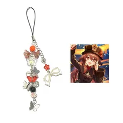 hu tao inspired phone charm handmade women fashion keychain