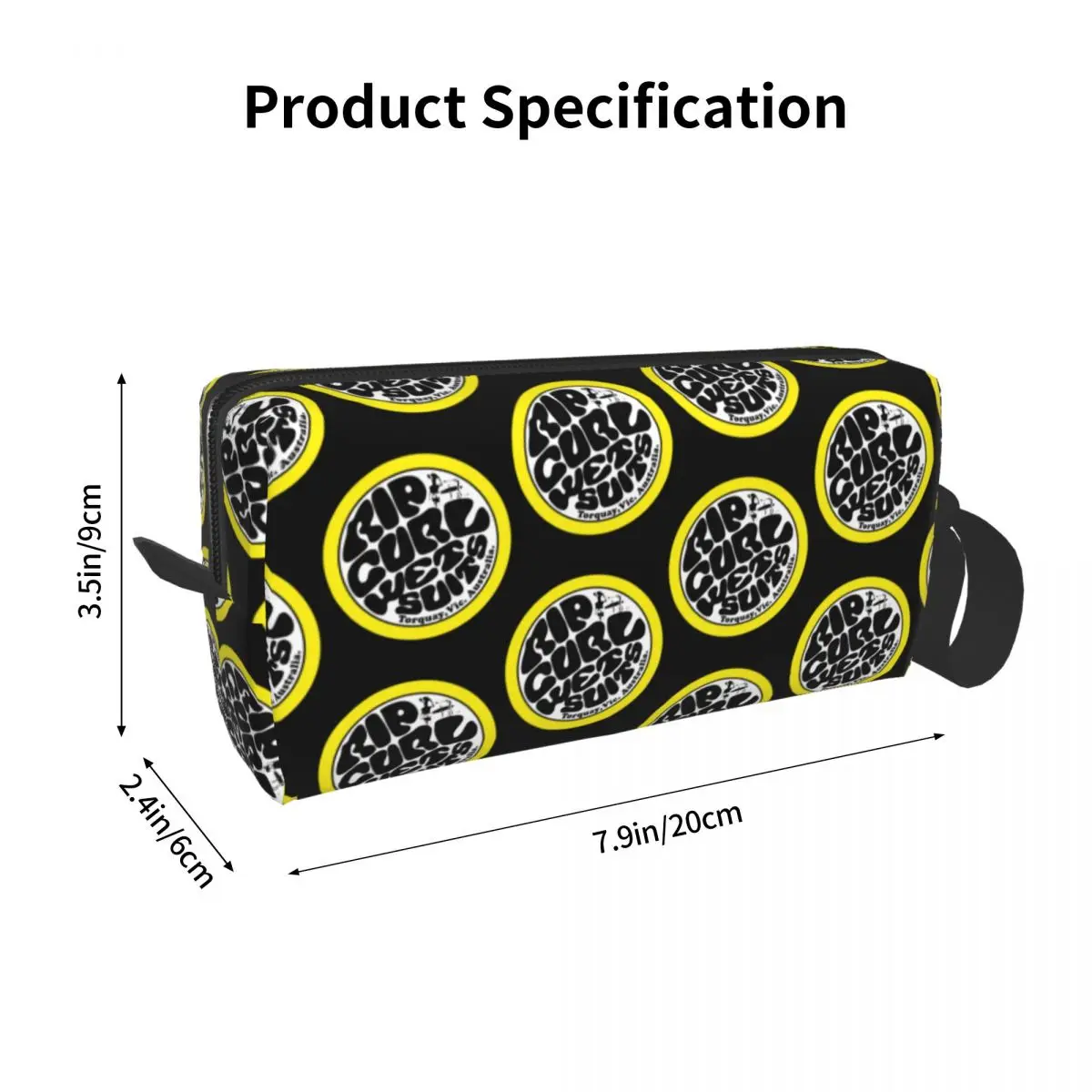 Rip Curl Makeup Bag Cosmetic Organizer Storage Dopp Kit Portable Toiletry Cosmetic Bag for Women Beauty Travel Pencil Case