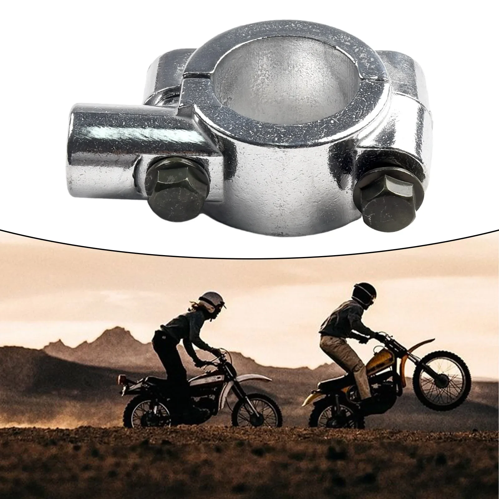 

Brand New Mirrors Mount Holder E-Bike Handlebar Holder Mirrors Accessories Adaptor Aluminum Alloy Bracket Chrome