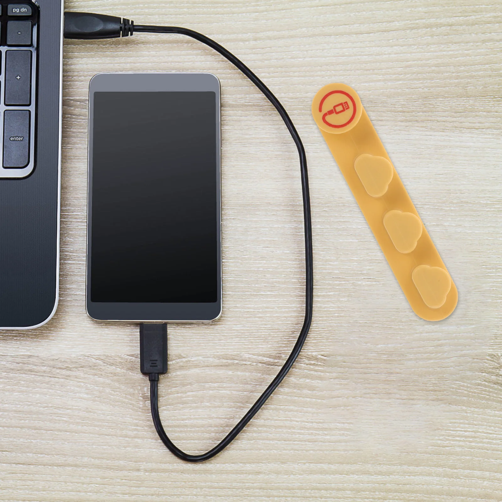 

Bedside Cord Organizer Data Cable Management Clip Yellow Mini Cube Cable Holder For Desk Charging Cords Under Desk