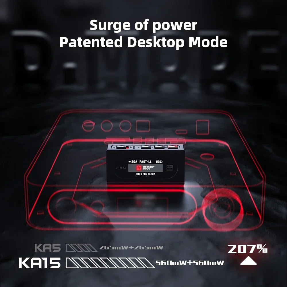 FiiO KA15 Портативный USB ЦАП Усилитель для наушников Dongle Настольный режим Hi-Res Audio двойные чипы CS43198 PCM768 DSD256 3,5 мм 4,4 мм