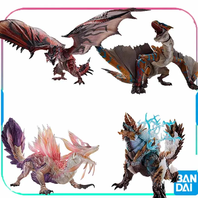 Bandai Original SHM TIGREX MIZUTSUNE ZINOGRE RATHALOS Action Figure Toys For Boys /Girls /Kids /Christmas Gift