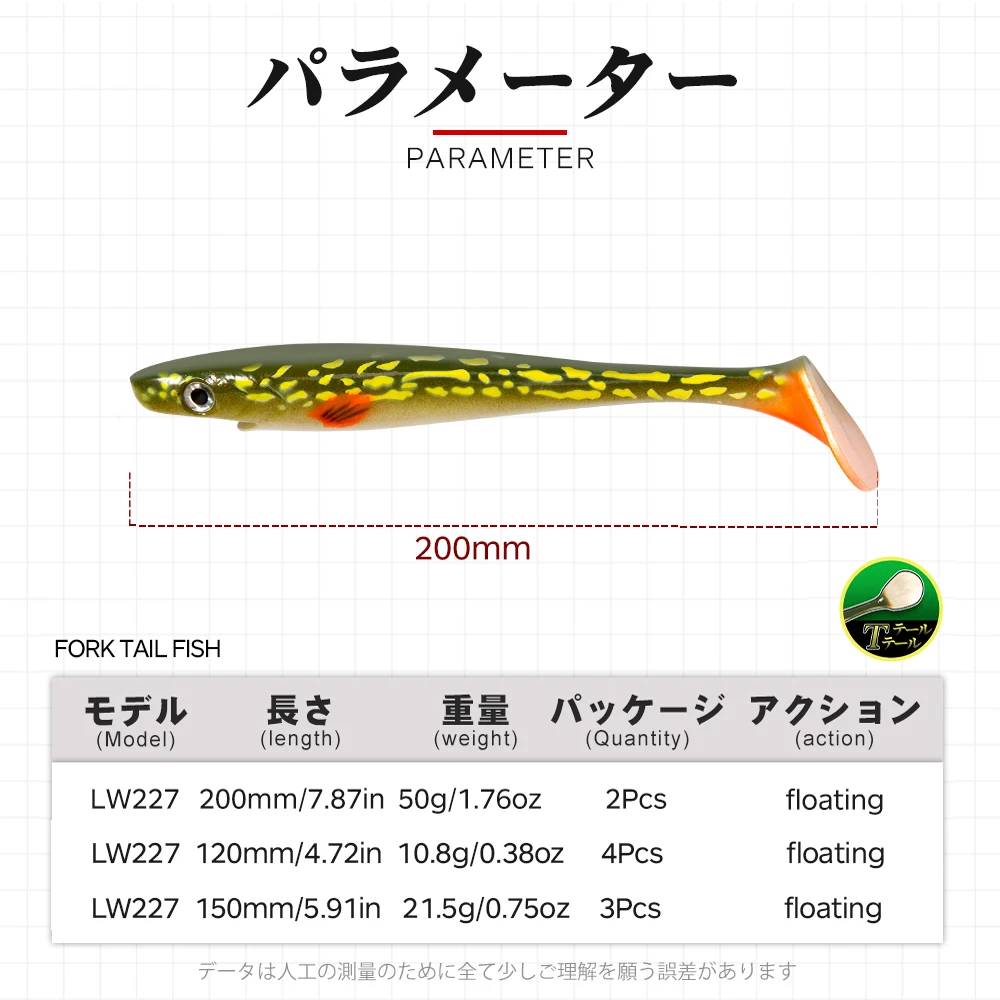 Hunthouse Pike fishing Lure pig shad 120mm/150mm/200mm Paint Printing Paddle tail shad silicone souple leurre Natural Musky Fish