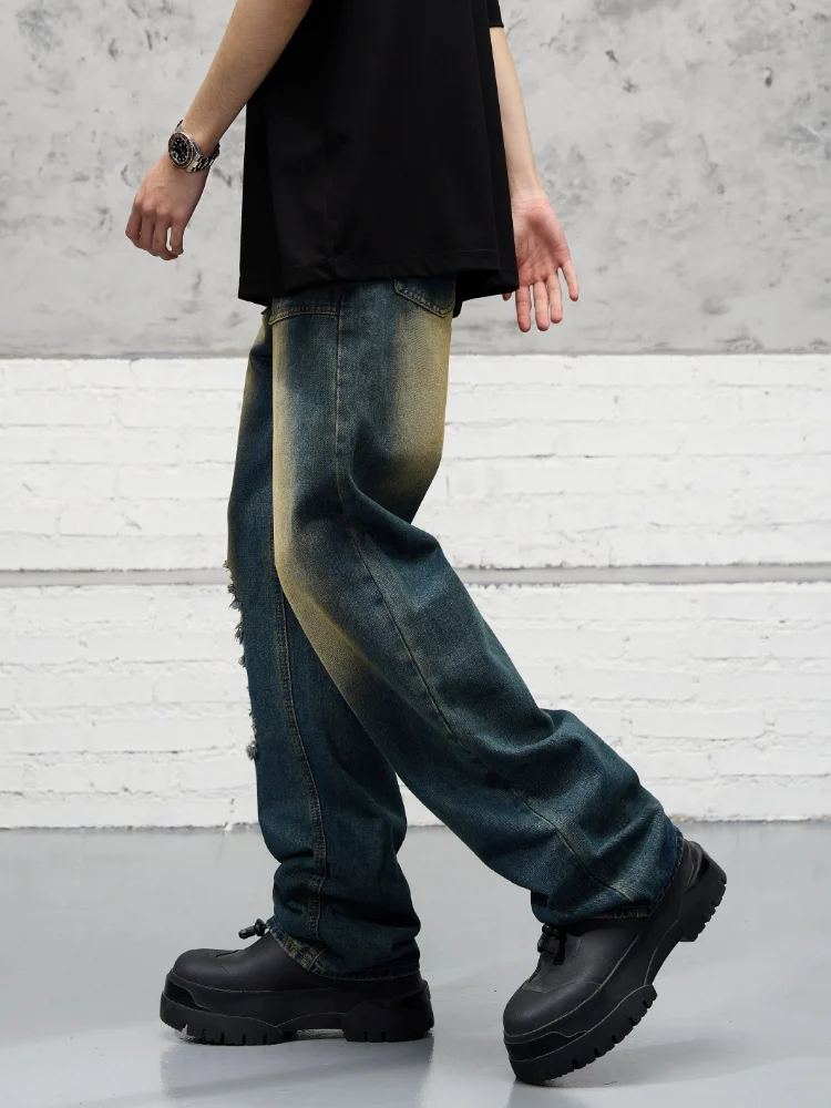 جينز نسائي هول رائع للجنسين، أساسيات الإبداع المتوافقة مع شعبية عتيقة على الطراز الأوروبي للسيدات، ملابس الشارع اليومية البسيطة والحديثة