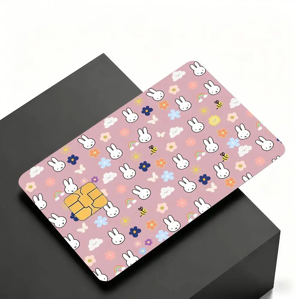 Niedliche M-Miffy Kreditkarten-Skin-Cover-Aufkleber 4 Stück Folien Bus-Pass Vorderseiten-Dekoration Bank-Debit-Karten Wasserdicht – Detail 7