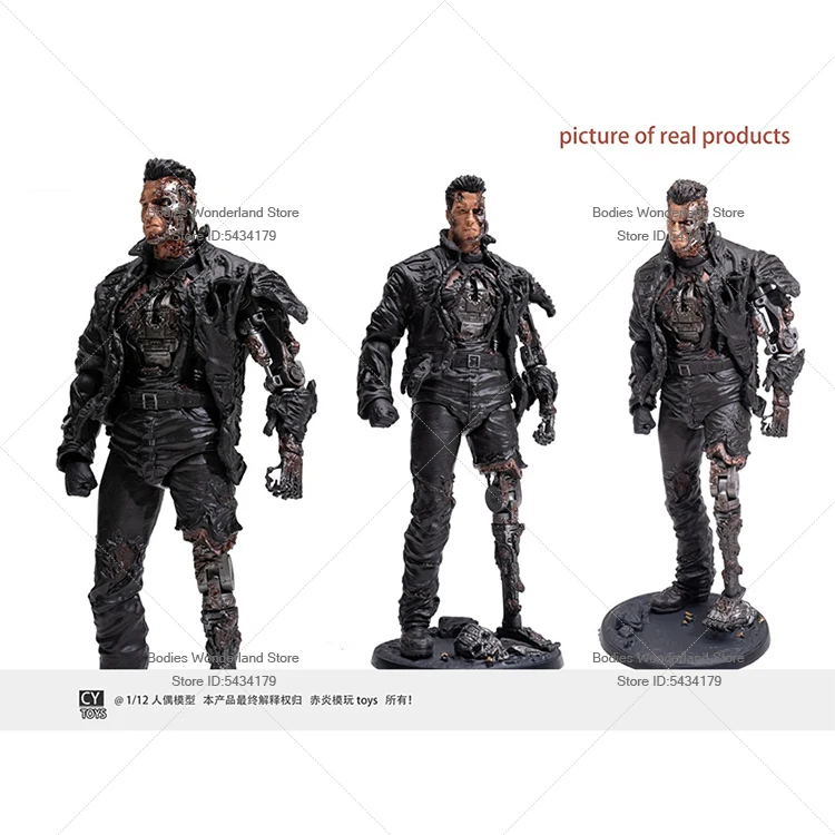 

In Stock 1/12 Scale Male Soldier T850 Battle Damaged Version Robot Arnold 6Inch Full Set Action Figure Doll Collection