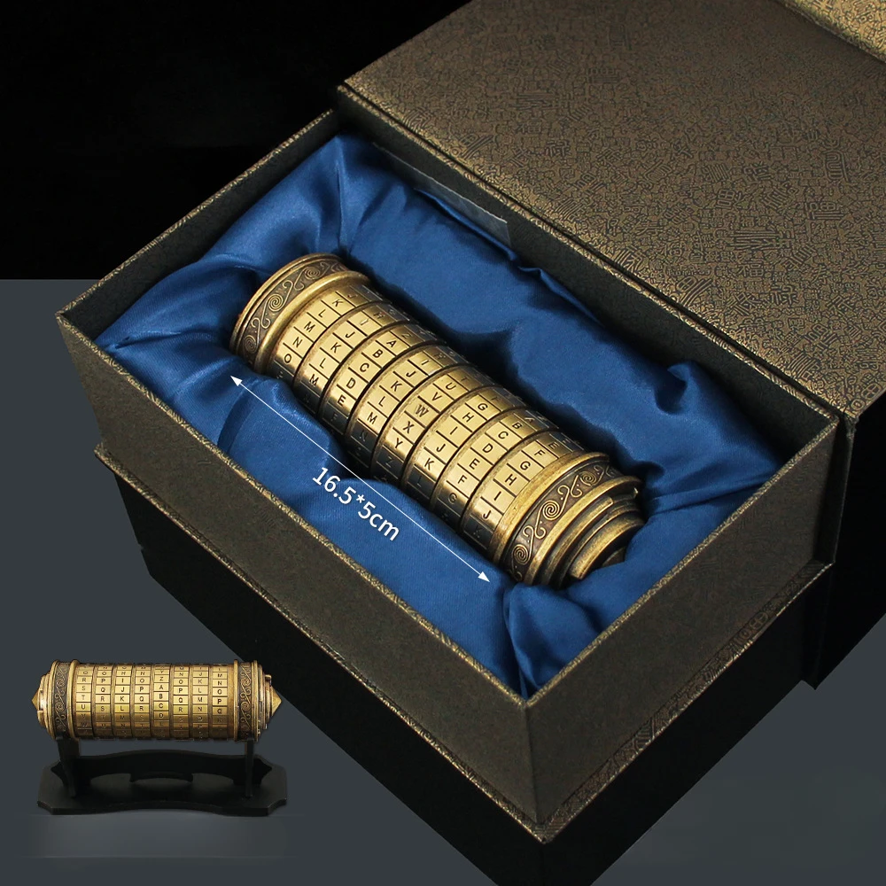 16.5 センチメートルクリエイティブギフト拡張ダヴィンチ暗号シリンダーロックギフトコレクション飾り男の子のおもちゃモデルお気に入りの誕生日プレゼント