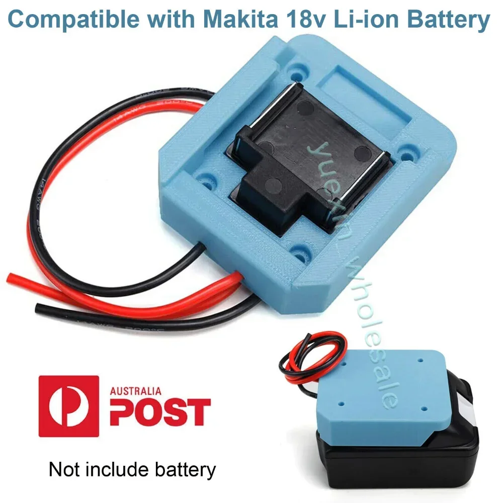 Power Wheels Adaptor untuk Makita 18V Li-ion Battery Power Mount Connector DIY Adapter Dock Holder untuk Power Tool 14AWG