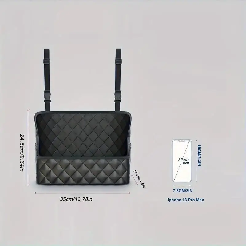 1 pièce : organisez votre voiture avec ce porte-sac à main élégant en cuir PU, pour garder vos effets personnels en sécurité et à portée de main.