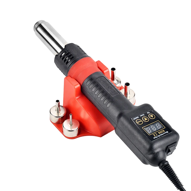 8208 휴대용 핫 에어 건 용접 테이블, 디지털 디스플레이 제어 가능한 온도 유지 도구, 750W