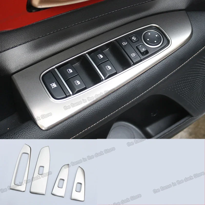 Stainless Steel Car Window Lifter Control Panel Trims for Kia K3 Cerato Forte 2019 2020 2021 Accessories Auto 2022 2023 switch