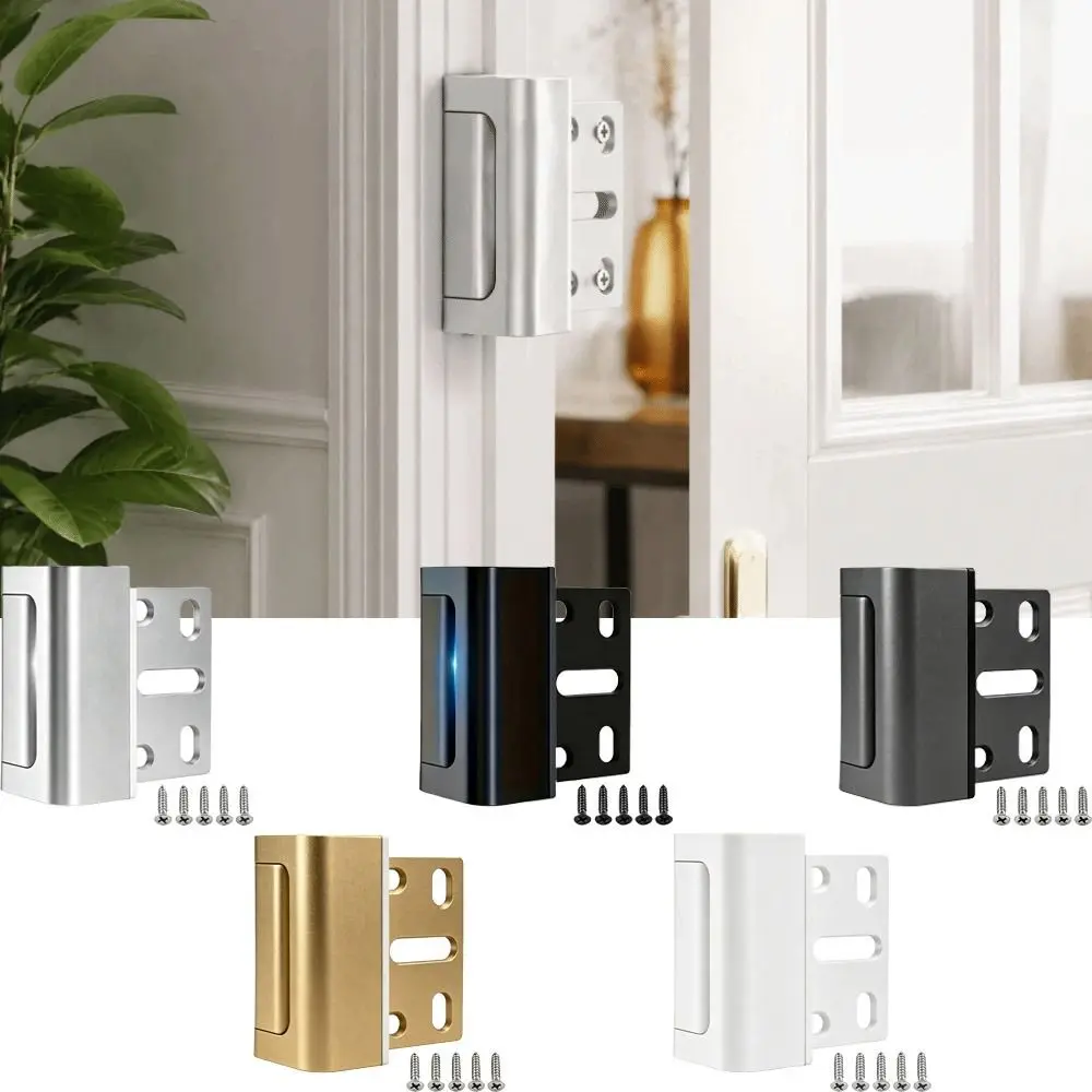3 Inch Stop Door Lock Aluminum Alloy Anti-Theft Childproof Door Lock Upgrade Design Easy to Install Door Reinforcement Lock