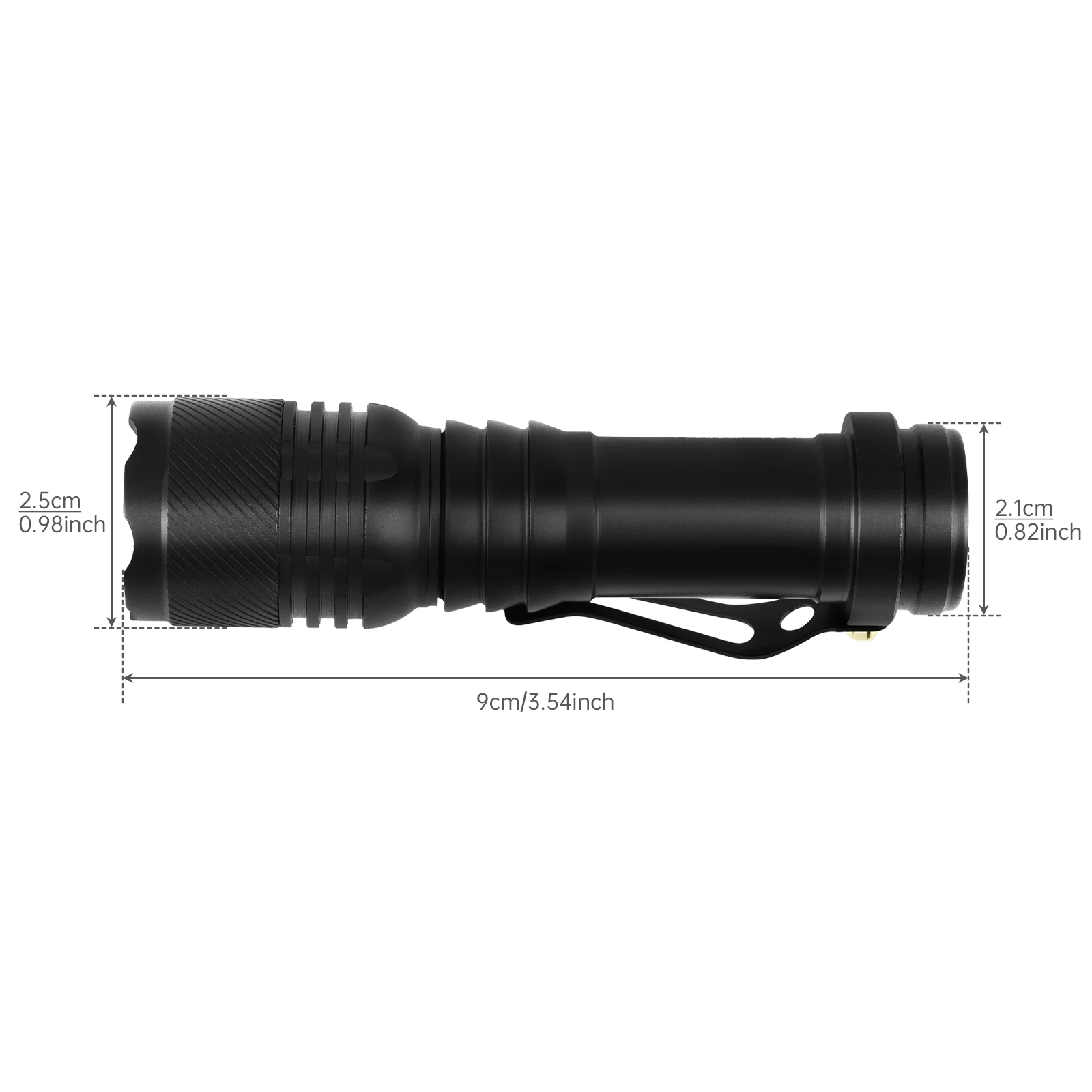 skywolfeye E502 800LM Q5 LED Light 3 Modes Flash Waterproof Torch Lamp Zoomable