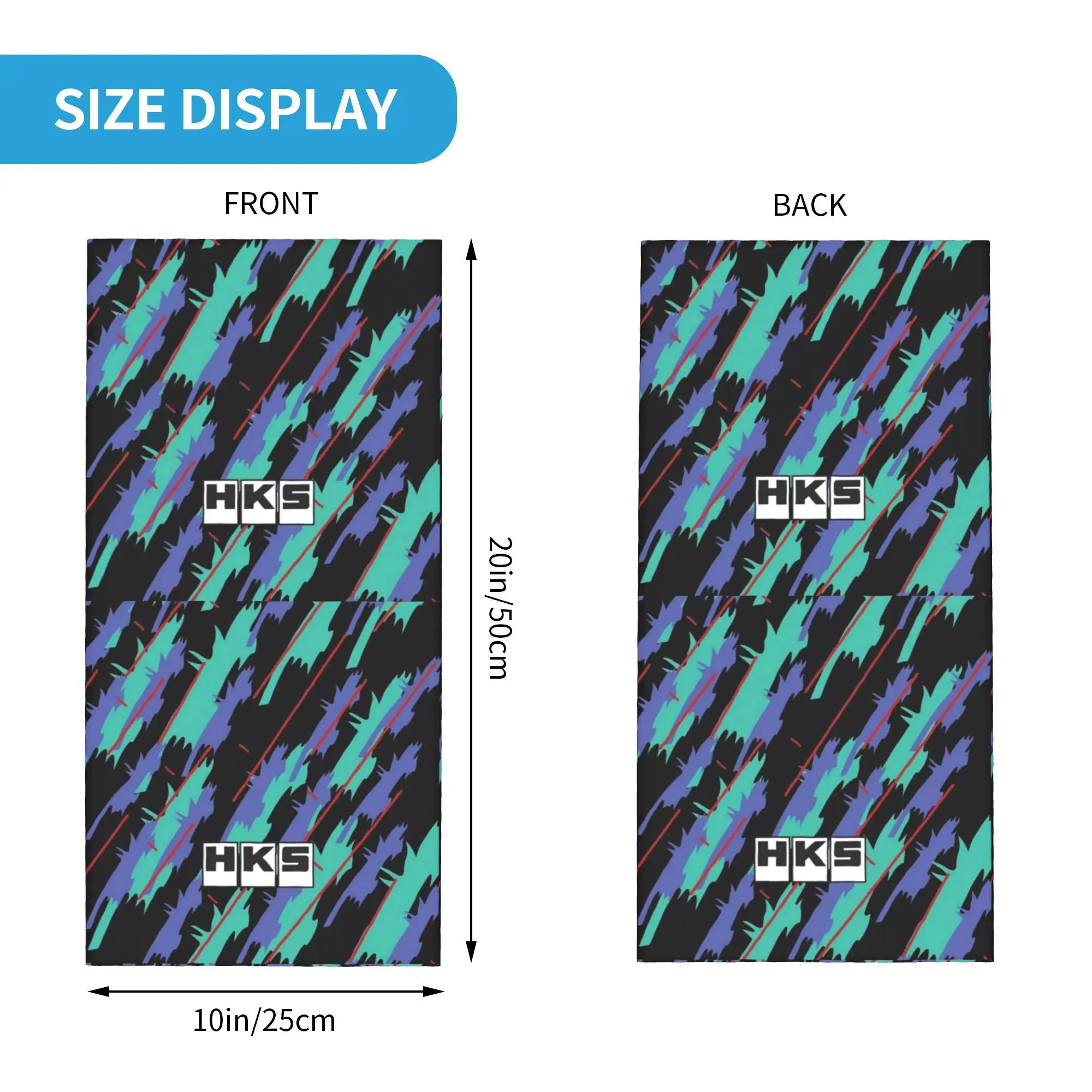 Hks Bandana Neck Cover Printed Mask Scarf Warm Cycling Scarf Running Unisex Adult Washable