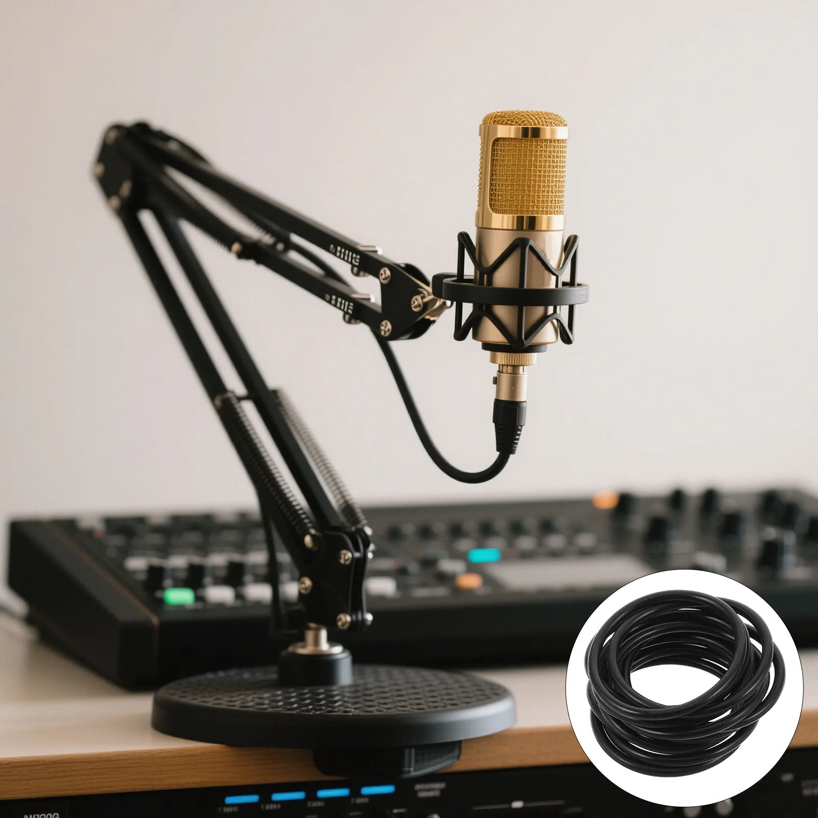 

12Pcs Microphone Shock Mount Bands Universal Compatibility Condenser Mics Nonslip Wearresistant Finish Shock Mount Parts