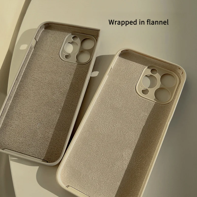 

Жидкий силиконовый чехол для телефона iPhone 17 16 15 Pro Max Plus Air с полным покрытием в пуховых защитных чехлах