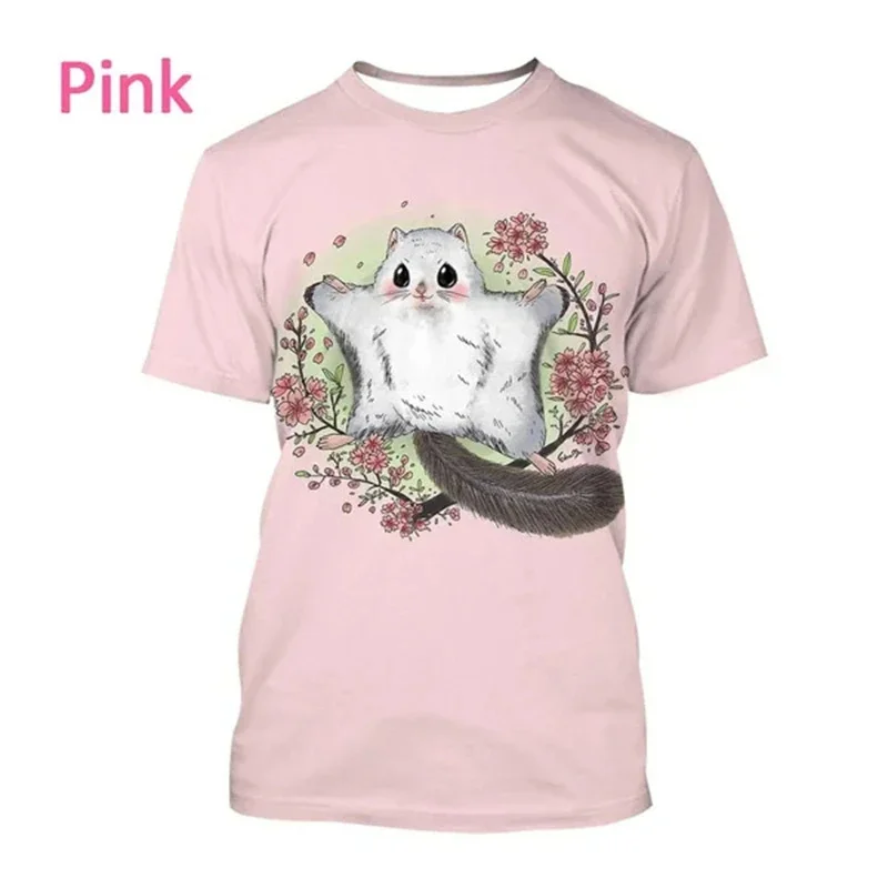 New Animal 3D Printed T-Shirt Cute Sugar Glider Pattern Summer Fashion Unisex Casual Personality T Shirts Men Women Tops Tees