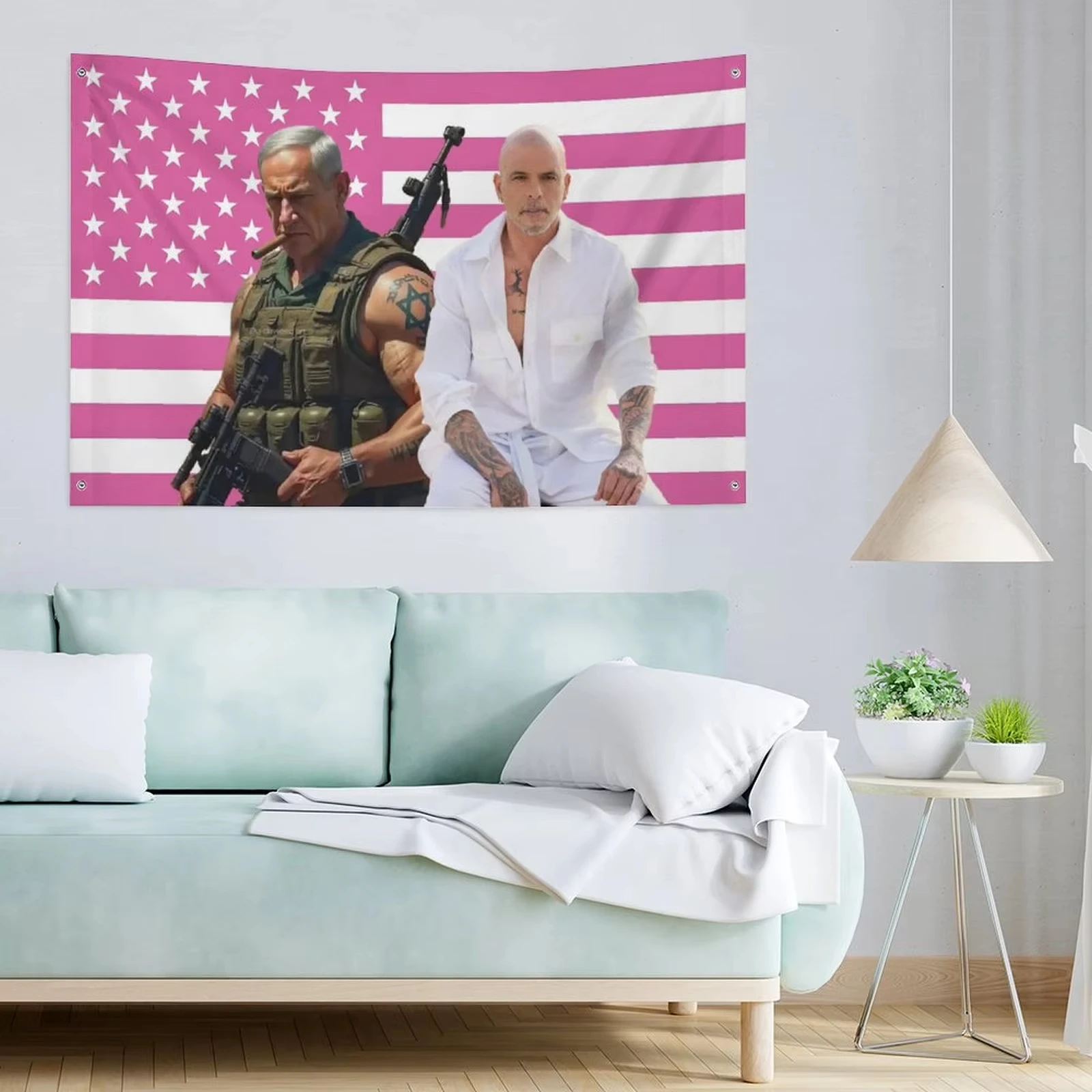 Eyal Golan Decorative Garage Flag | Custom Hanging Banner, Perfect for Bedroom, Outdoor Decor & Barber Shop Room Decoration Flat