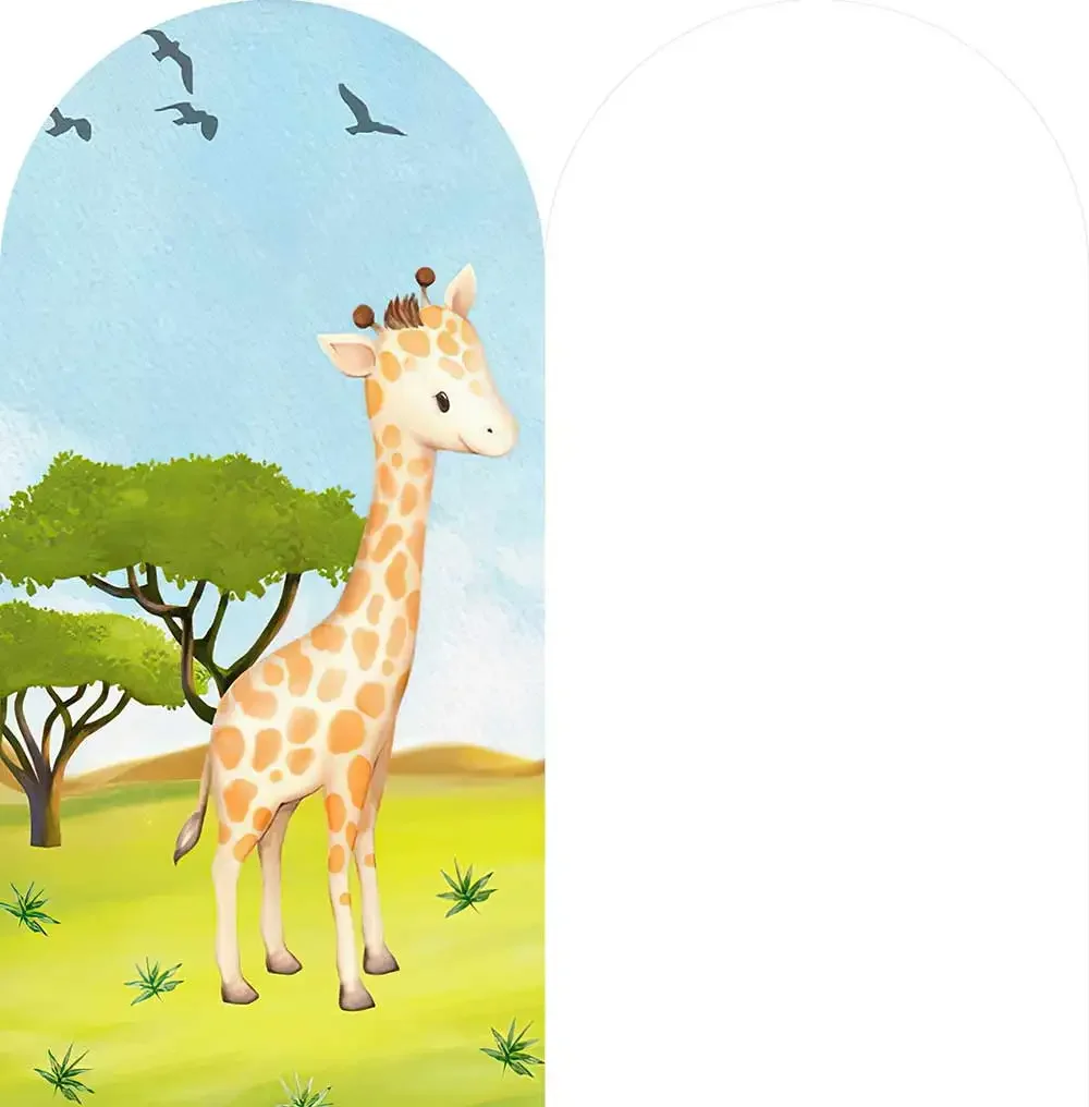 Mocsicka Spring Baby Show Photography Background Happy Birthday Party Forest Animal Backdrop Kids Portrait Photo Banner Studio
