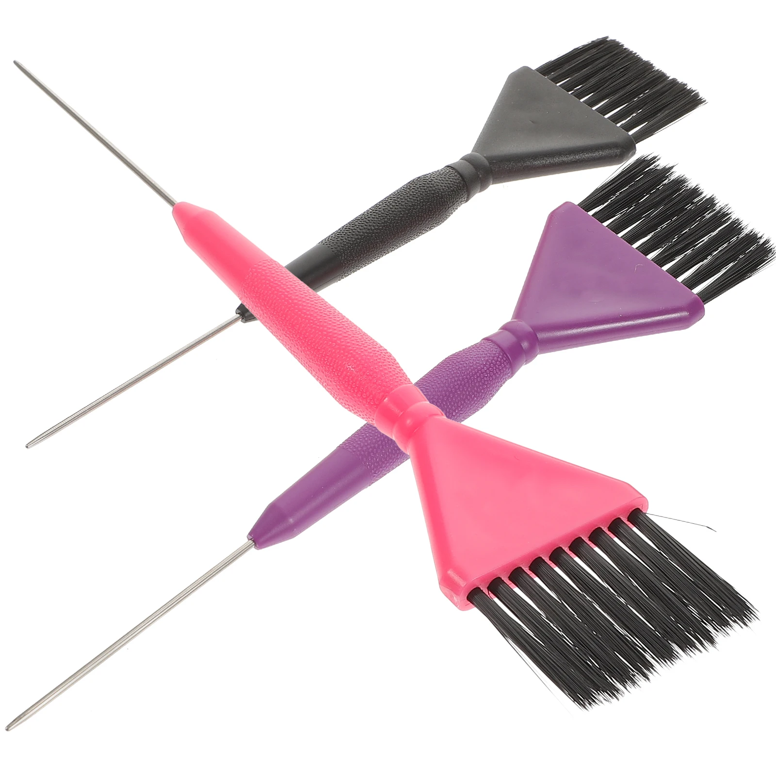 

3 Pcs Hair Dye Brush PC Material Color Applicator Salon Highlighting Tint Mixing Tool Even Spread Long Use Comfortable Stable