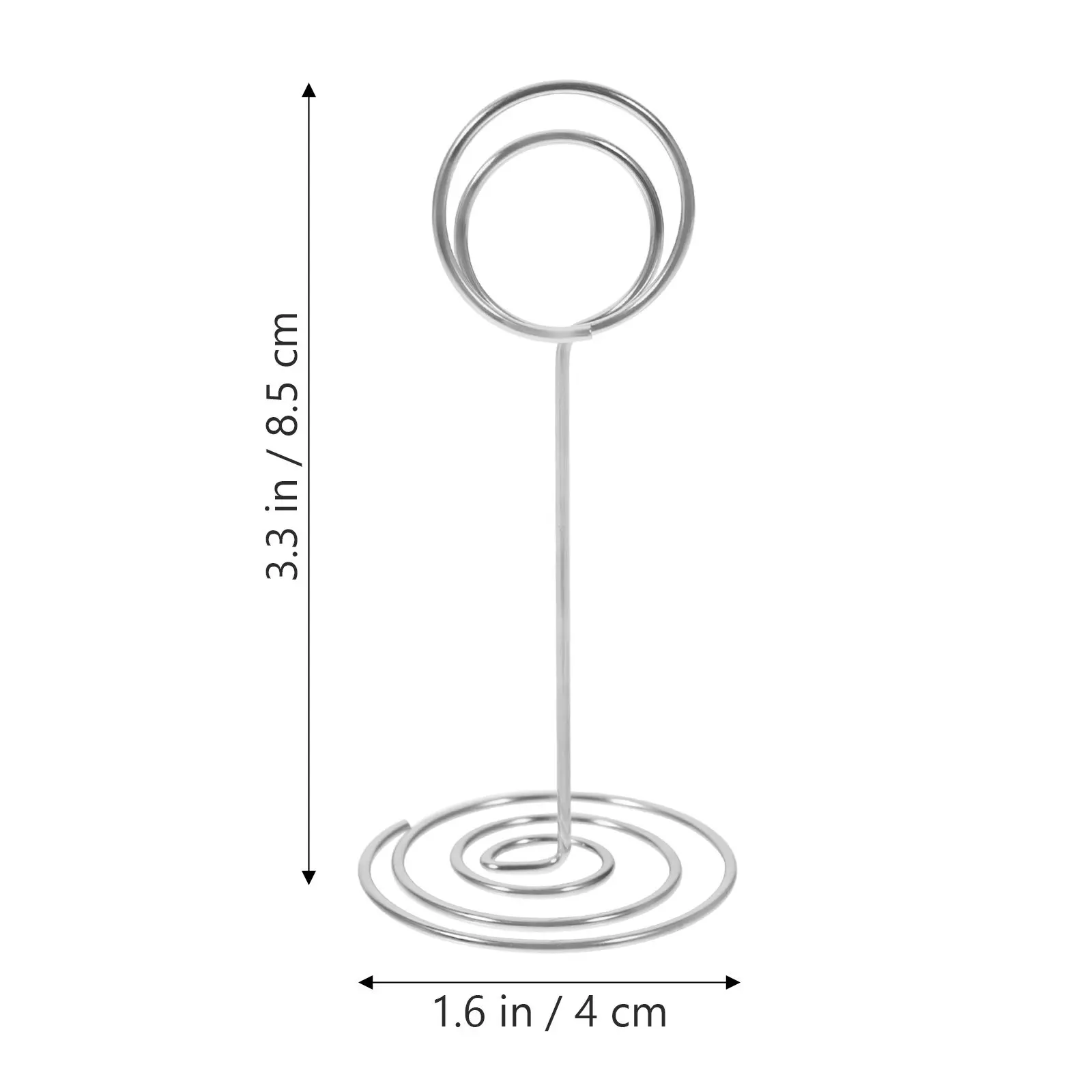10Pcs Peacock Round Table Number Holders Mini Clip Spiral Base Card Holders Wedding Birthday Memo Photo Holder Table Stand