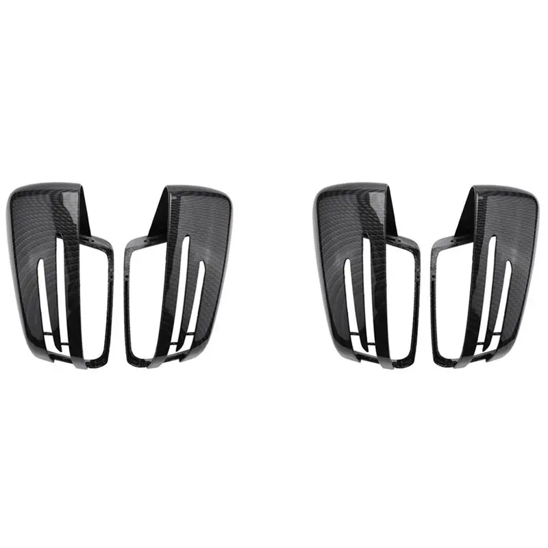 

Compact 4X Car Carbon Fiber Rearview Side Mirror Cover Replacement For Mercedes Benz A B C E Class W204 W212 W176 W246 C218 X156