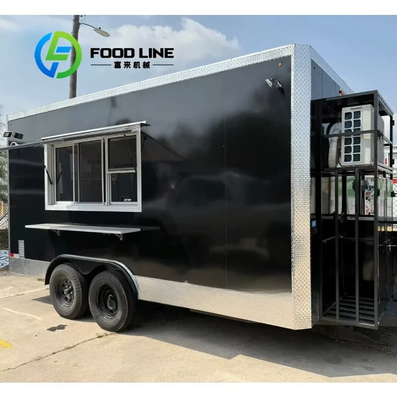 Mobile Food Cart for Food and Beverage Vending Cart 2025 Best Selling Outdoor Mobile Fast Food Trailer Truck Customized Cart