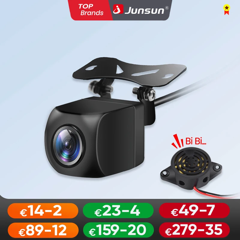 Car Rearview Camera AHD 1080P Radar Alarm Water Proof 145 ° Wide-Angle Reverse Backup AI Smart Camera for Junsun Car Accessories