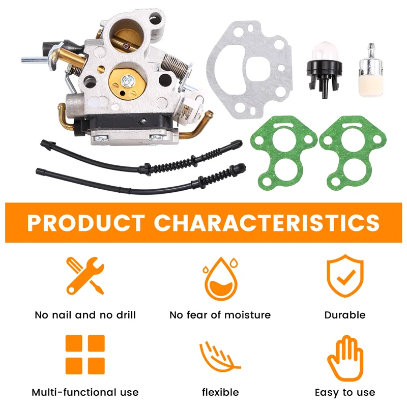 

【Rushed】Chainsaw Carburetor Withair Filter 506450501 C1T-EL41A Forhusqvarna 435 440 435E 135 Jonsared CS410 CS2240 Chainsaw