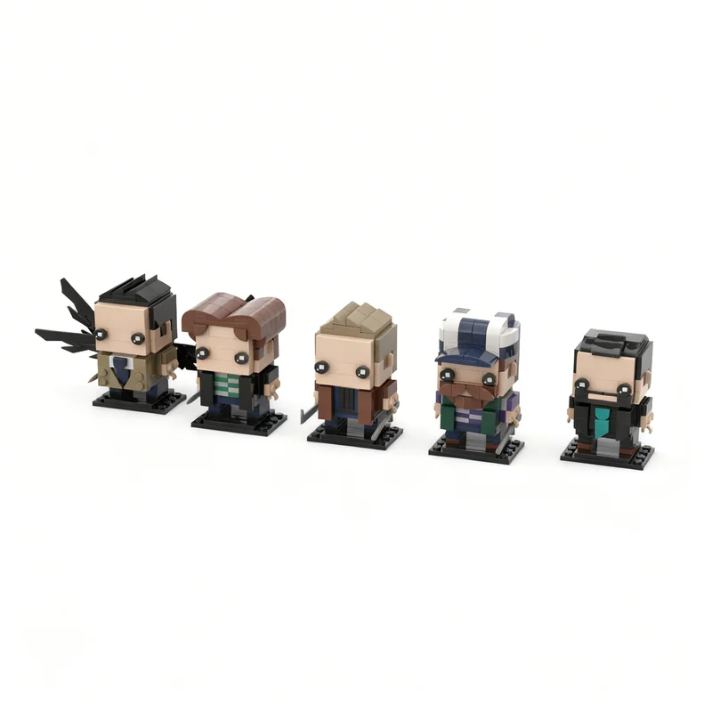 578pcs MOC Supernatural Brickheadz 5 In 1 Model Building Blocks Home Decor Desk Display Shelf Accent Collection Gift For Adults