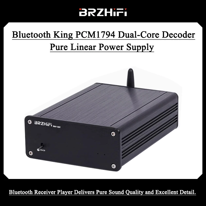 BRZHIFI SNY30C Bluetooth King PCM1794A وحدة فك ترميز ثنائية النواة، بلوتوث 5.4، LDAC، مصدر طاقة خطي