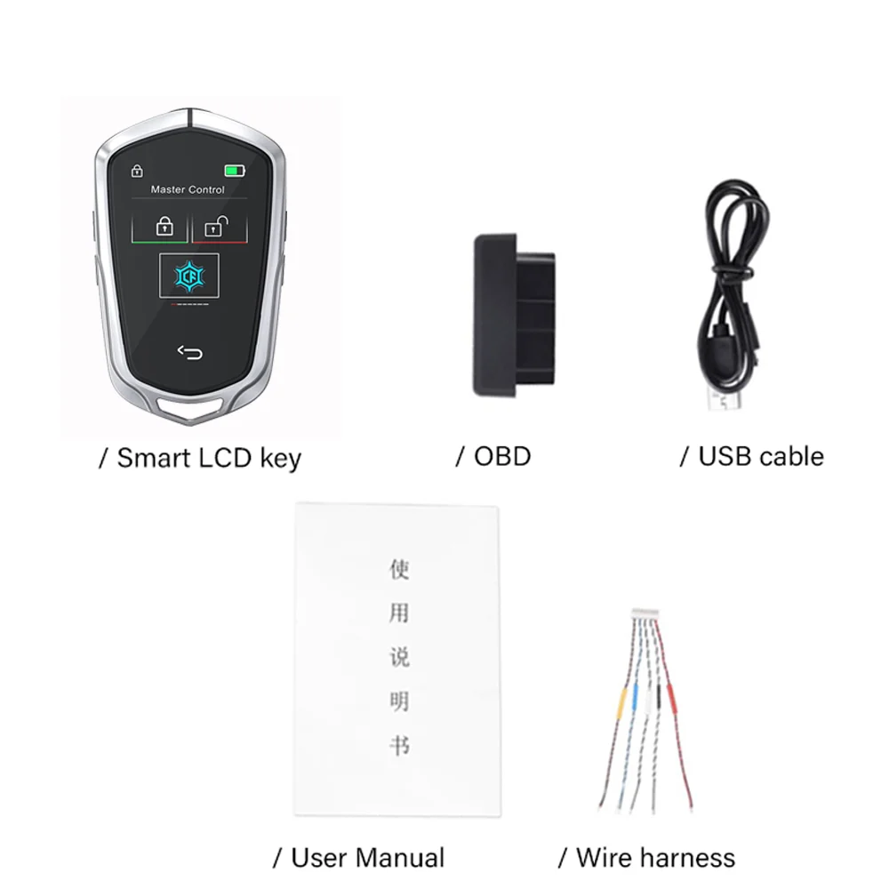 CF858 Keyless Go Modified Smart Remote Key For Cadillac/Benz BMW/Ford/Mazda/Toyota/Honda/VW Universal LCD Screen Car Key Locator