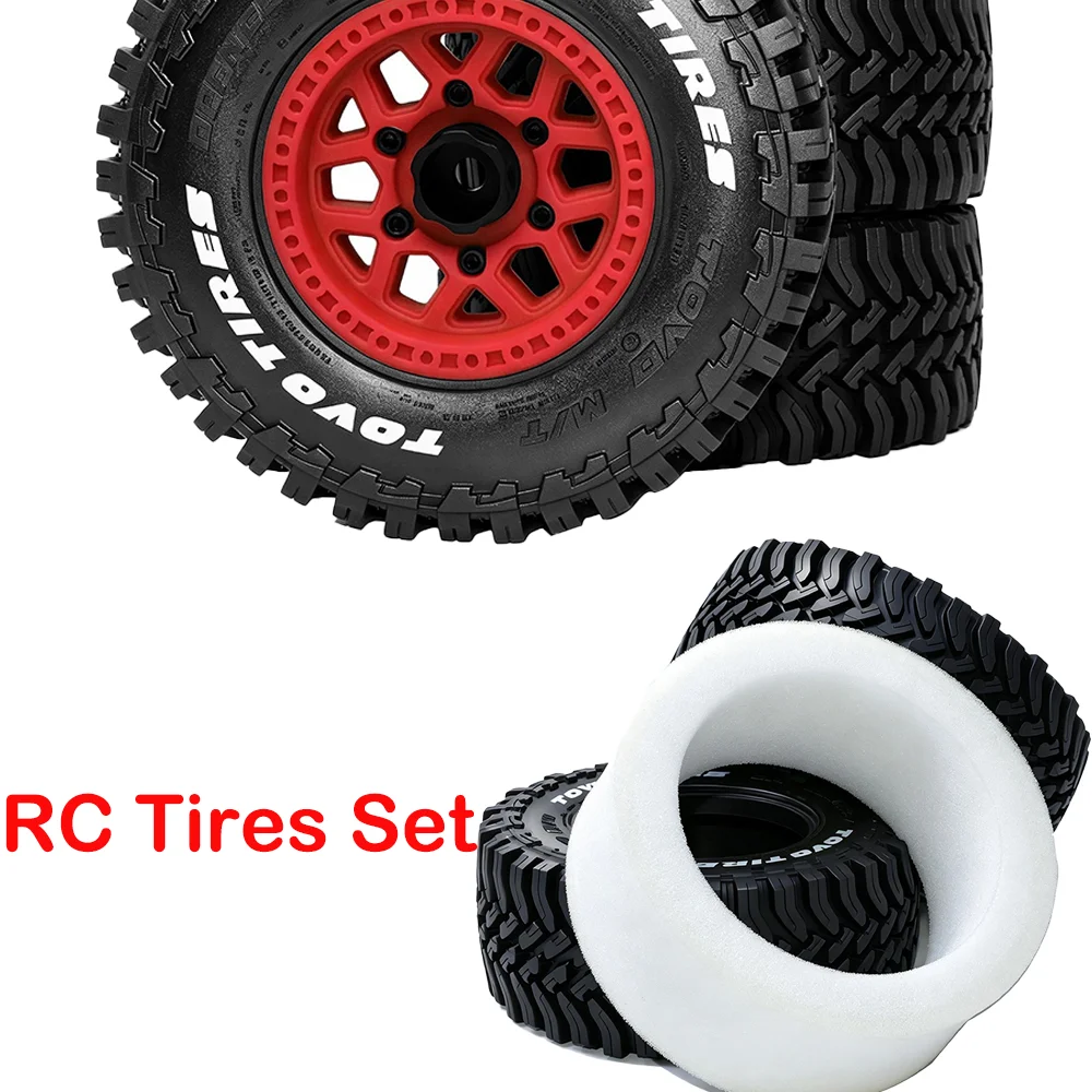 For Slash, Baja Rey,V5, Arrma Senton, Huanqi 727, Remo RC Tires Set 1/10 Short-Course Rubber Tires Accessories