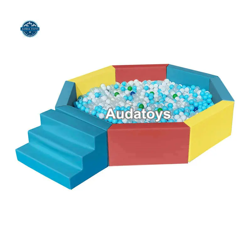 

Custom Candy-Colored 7X7 Octagon Ball Pit For Kids Commercial & Residential Playground With Slide Stair School Parties